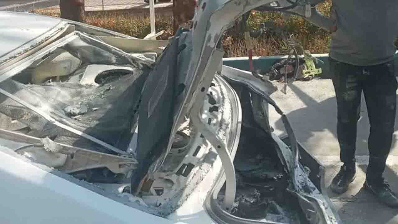 انفجار خودروی لکسوس در اصفهان