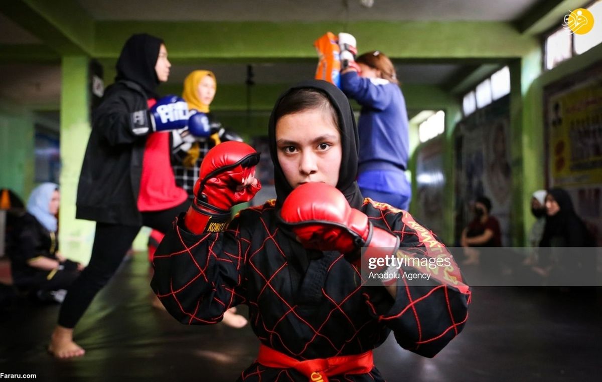 هنر رزمی ووشو دختران افغان با محدودیت‌های ورزشی طالبان / عکس