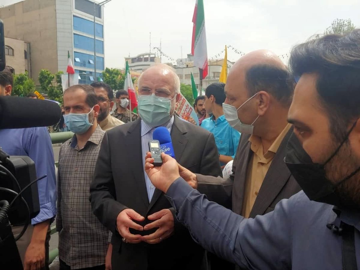 احمدی‌نژاد و قالیباف در راهپیمایی روز قدس / تصویر

