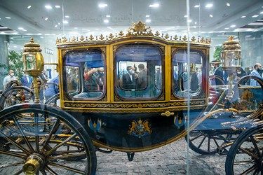کالسکه ناصرالدین شاه قاجار که آخرین بار در جریان ترور وی مورد استفاده قرار گرفت در موزه خودروهای تاریخی ایران 