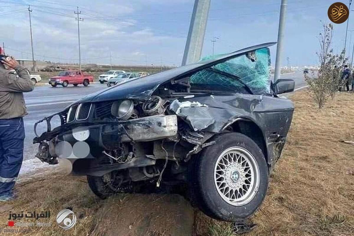 نصف شدن وحشتناک یک BMW پس از تصادف با وانت! + عکس